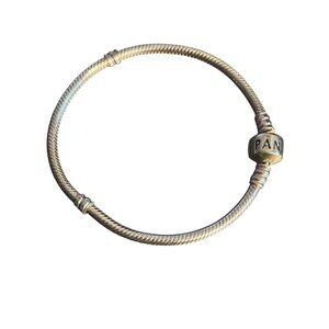 Authentic Pandora Sterling Silver Moments Snake Chain Bracelet 14.19g 6.75"